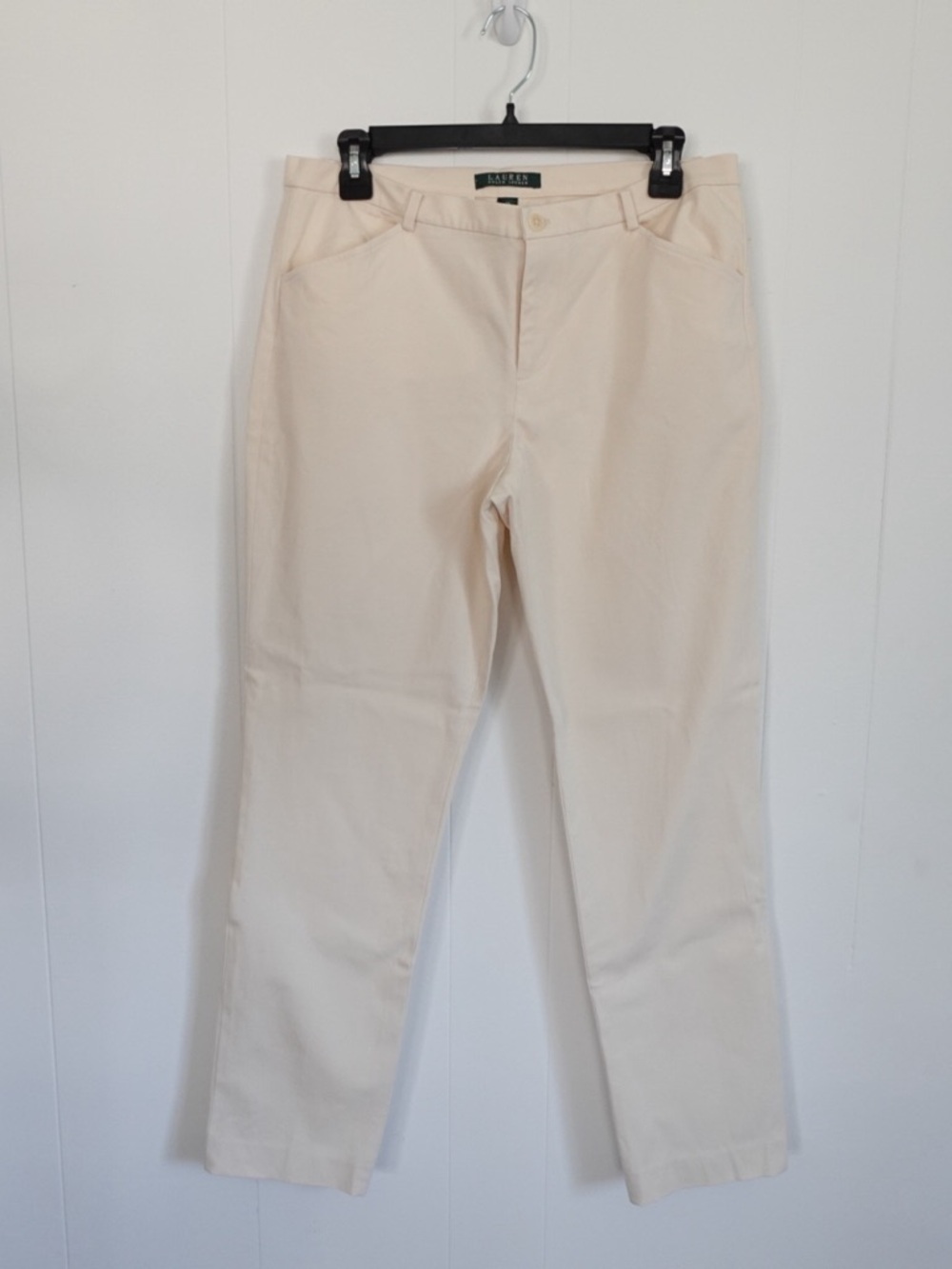 Ralph Lauren Cream Straight-Leg Pants Size 10